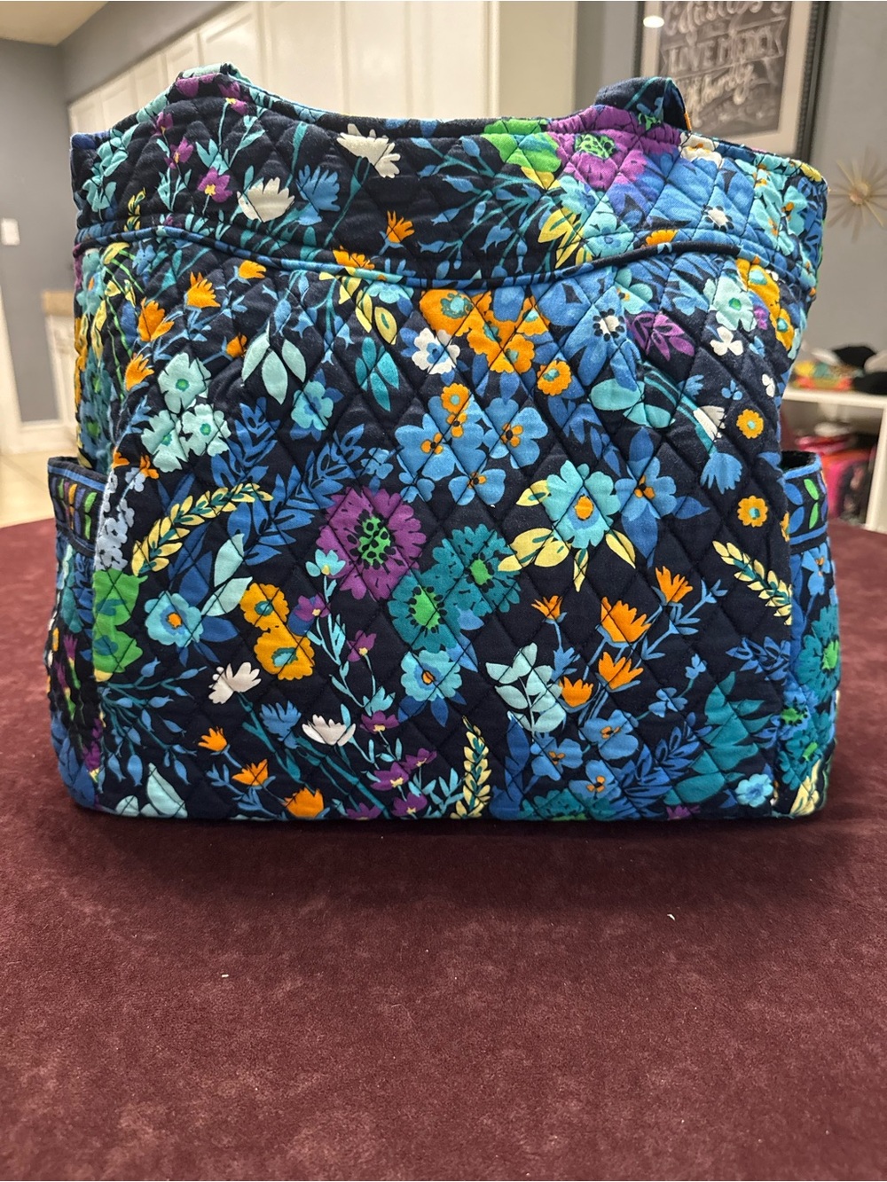 NWT Vera Bradley Pleated Tote in Midnight Blues
